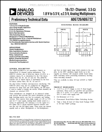 datasheet for ADG726BCP by Analog Devices