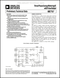 datasheet for ADE7752AR by Analog Devices