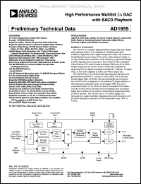 datasheet for AD1955YRS by Analog Devices