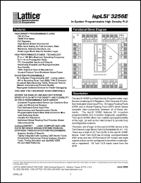 datasheet for ISPLSI3256E-70LB320 by Lattice Semiconductor Corporation