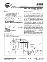 datasheet for CY7C1318V18-200BZC by Cypress Semiconductor