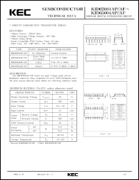 datasheet for KID65004AF by Korea Electronics Co., Ltd.