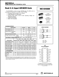 datasheet for MC10H209FN by ON Semiconductor