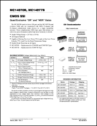datasheet for MC14077BCP by ON Semiconductor