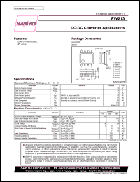 datasheet for FW213 by SANYO Electric Co., Ltd.