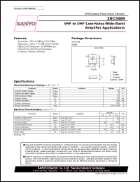 datasheet for 2SC5489 by SANYO Electric Co., Ltd.