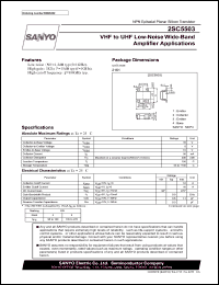 datasheet for 2SC5503 by SANYO Electric Co., Ltd.