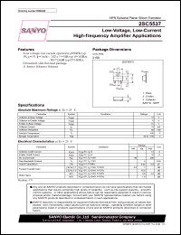 datasheet for 2SC5537 by SANYO Electric Co., Ltd.