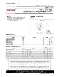 datasheet for 2SC5538 by SANYO Electric Co., Ltd.