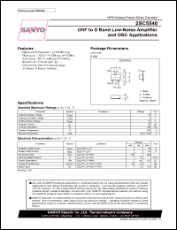 datasheet for 2SC5540 by SANYO Electric Co., Ltd.