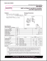 datasheet for 2SC5645 by SANYO Electric Co., Ltd.