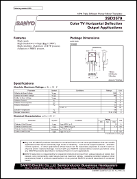 datasheet for 2SD2579 by SANYO Electric Co., Ltd.