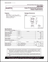 datasheet for 2SD2580 by SANYO Electric Co., Ltd.