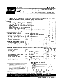 datasheet for LA4147 by SANYO Electric Co., Ltd.