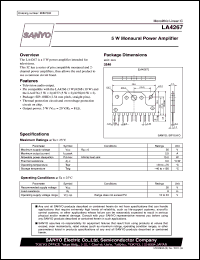 datasheet for LA4267 by SANYO Electric Co., Ltd.