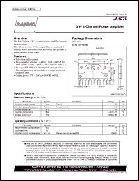 datasheet for LA4276 by SANYO Electric Co., Ltd.