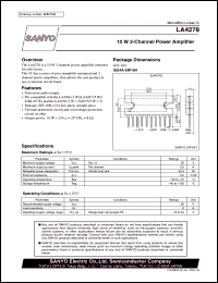 datasheet for LA4278 by SANYO Electric Co., Ltd.