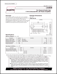 datasheet for LA4636 by SANYO Electric Co., Ltd.