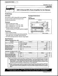 datasheet for LA4741 by SANYO Electric Co., Ltd.