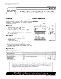 datasheet for LA4742 by SANYO Electric Co., Ltd.