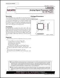 datasheet for LA9242M by SANYO Electric Co., Ltd.