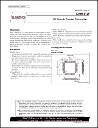 datasheet for LA9511W by SANYO Electric Co., Ltd.