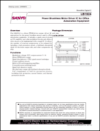 datasheet for LB1924 by SANYO Electric Co., Ltd.