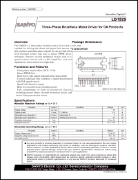 datasheet for LB1929 by SANYO Electric Co., Ltd.