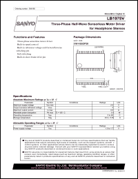 datasheet for LB1978V by SANYO Electric Co., Ltd.