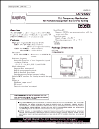 datasheet for LC72122V by SANYO Electric Co., Ltd.