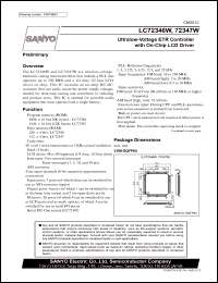 datasheet for LC72346W by SANYO Electric Co., Ltd.