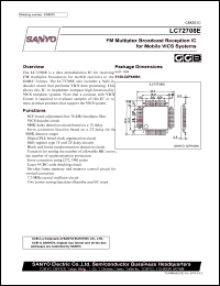 datasheet for LC72708E by SANYO Electric Co., Ltd.