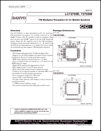 datasheet for LC72709E by SANYO Electric Co., Ltd.