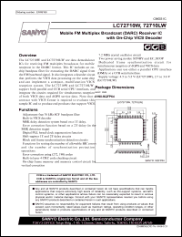 datasheet for LC72710LW by SANYO Electric Co., Ltd.