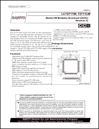 datasheet for LC72711LW by SANYO Electric Co., Ltd.