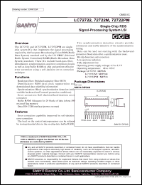 datasheet for LC72722 by SANYO Electric Co., Ltd.
