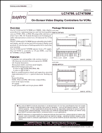 datasheet for LC74780M by SANYO Electric Co., Ltd.