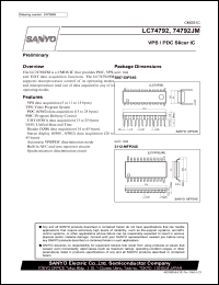 datasheet for LC74792 by SANYO Electric Co., Ltd.