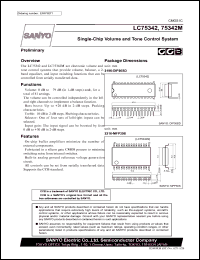 datasheet for LC75342M by SANYO Electric Co., Ltd.