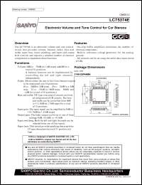 datasheet for LC75374E by SANYO Electric Co., Ltd.