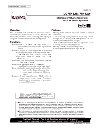 datasheet for LC75412E by SANYO Electric Co., Ltd.
