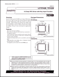 datasheet for LC75742E by SANYO Electric Co., Ltd.