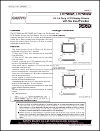 datasheet for LC75804E by SANYO Electric Co., Ltd.