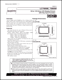 datasheet for LC75808E by SANYO Electric Co., Ltd.