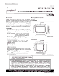 datasheet for LC75811E by SANYO Electric Co., Ltd.