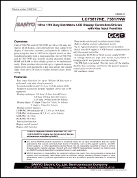 datasheet for LC75817NE by SANYO Electric Co., Ltd.