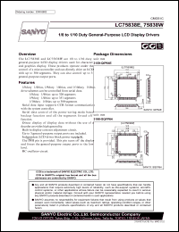 datasheet for LC75838W by SANYO Electric Co., Ltd.