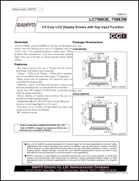 datasheet for LC75863E by SANYO Electric Co., Ltd.