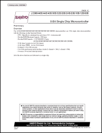 datasheet for LC866432B by SANYO Electric Co., Ltd.