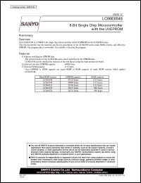 datasheet for LC86E6548 by SANYO Electric Co., Ltd.